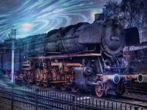 fantasy, engine, Train