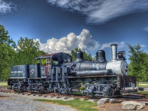 engine, clouds