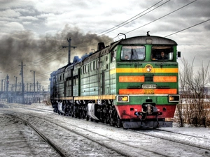 locomotive, winter, ##, Electric