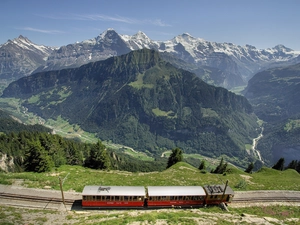 Switzerland, Train, electric, Mountains