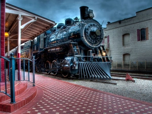 platform, Train, steam