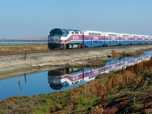 reflection, Train, water