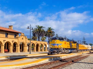 station, Palms, Los Angeles, Train, The United States