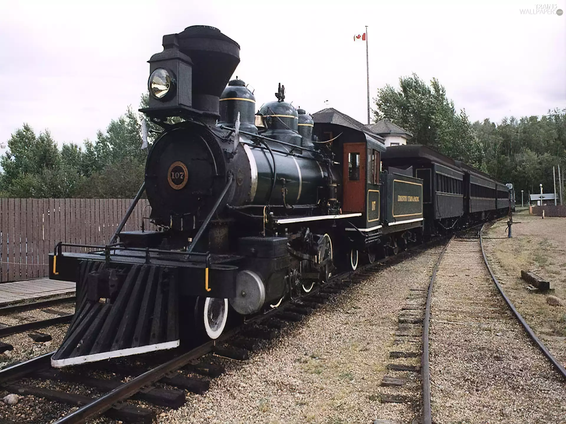 Old car, steam, Wagons, Train