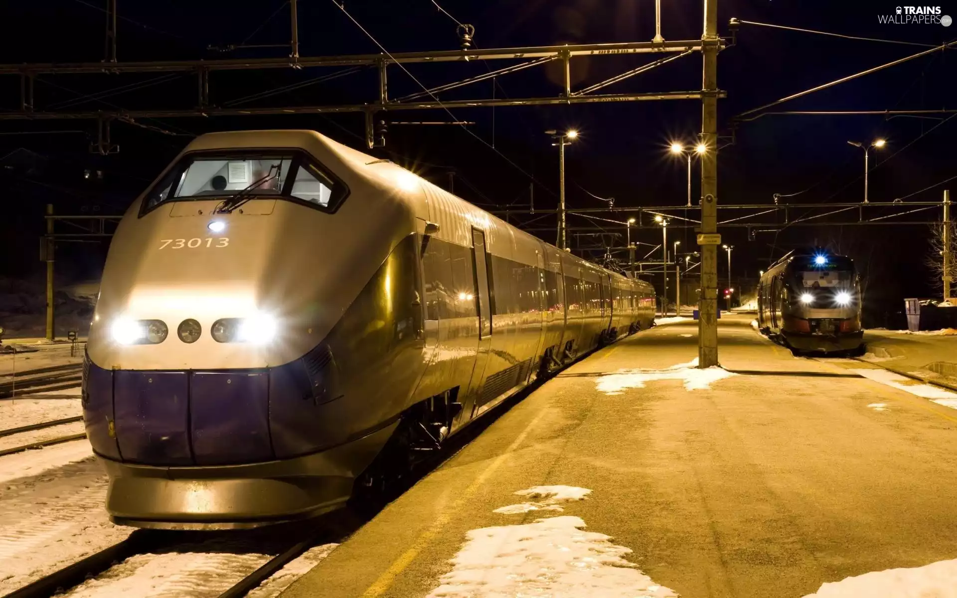 Train, Pendolino, platform, electric