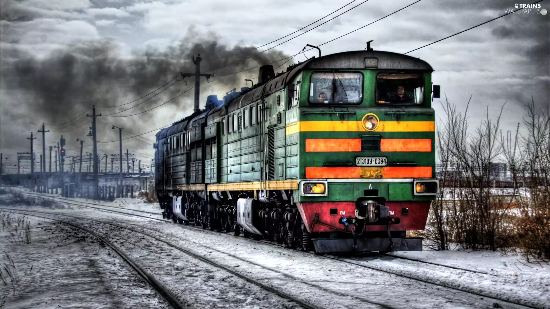 snow, ##, locomotive, smoke, Petrol
