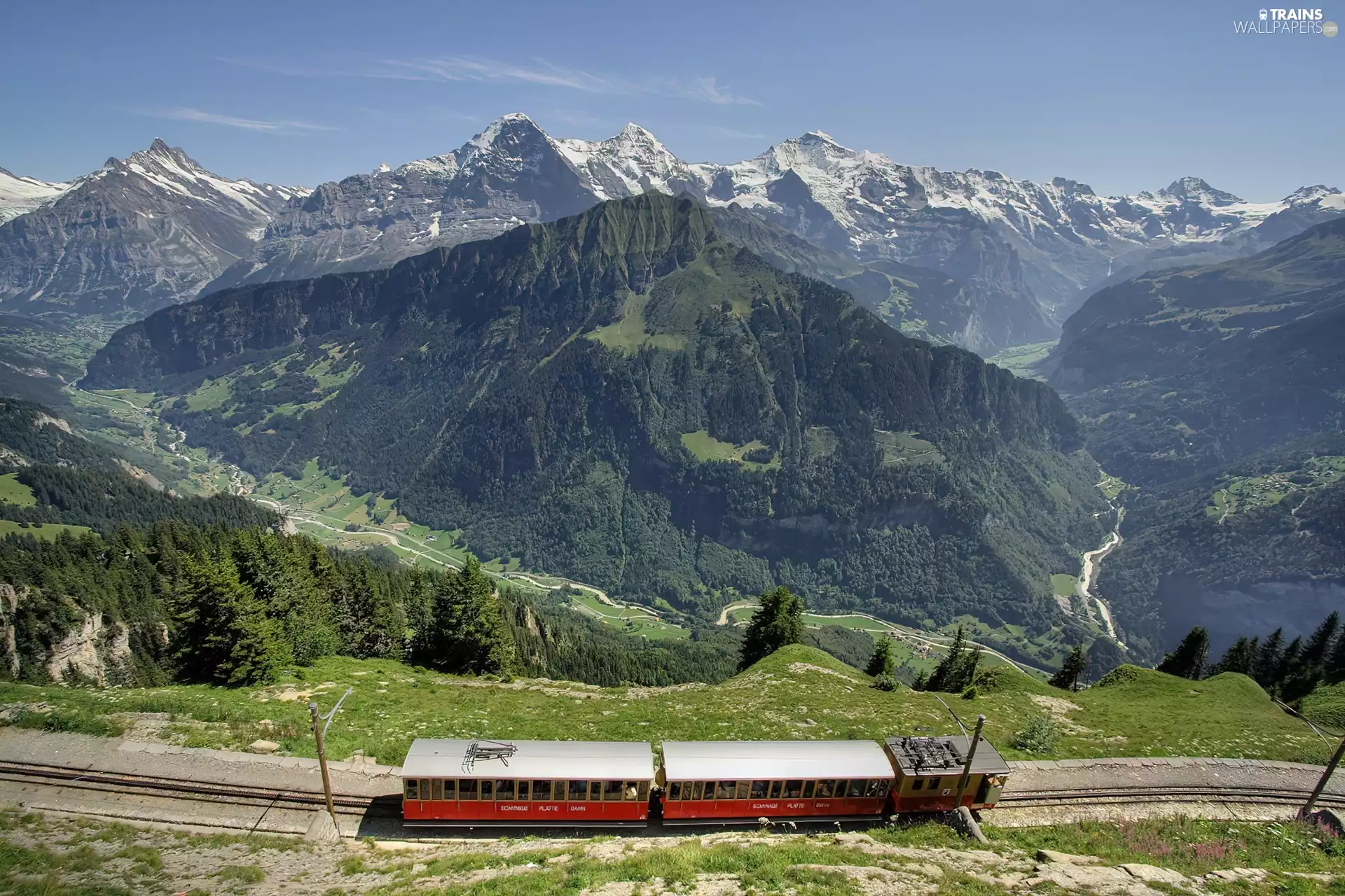Switzerland, Train, electric, Mountains